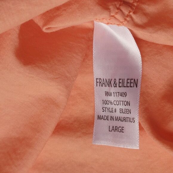 Frank & Eileen Shirt Size L Button Up Relaxed Fit Lightweight Cotton - Picture 7 of 9